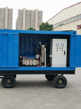 100Mpa电动水垢油污化工厂高压清洗机工业凝结器管束清洗机