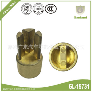 GL-15731 紧篷器连接器 紧篷杆安装铜堵头 货车厢车身附件 铜铸件