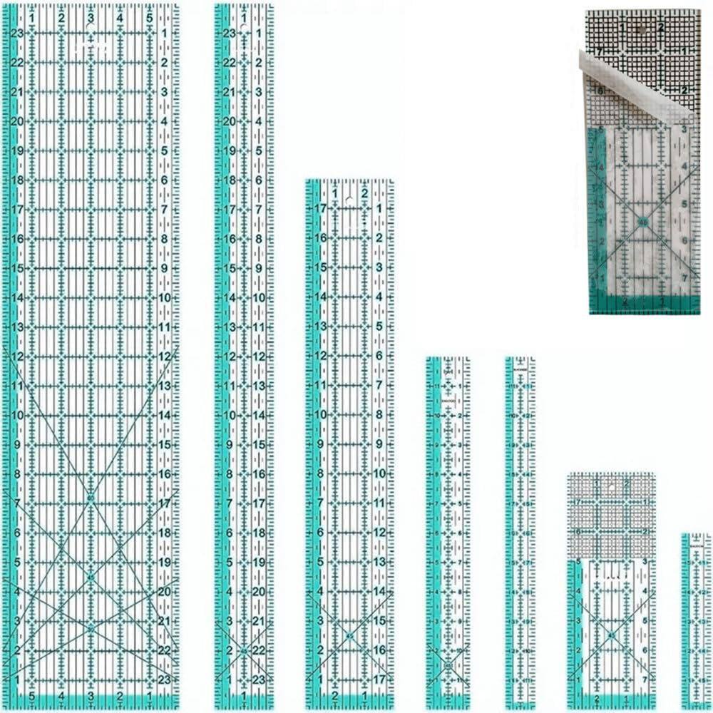 新品亚克力缝纫拼布尺 正方形拼布尺 缝纫模板拼布工具塑料尺工厂