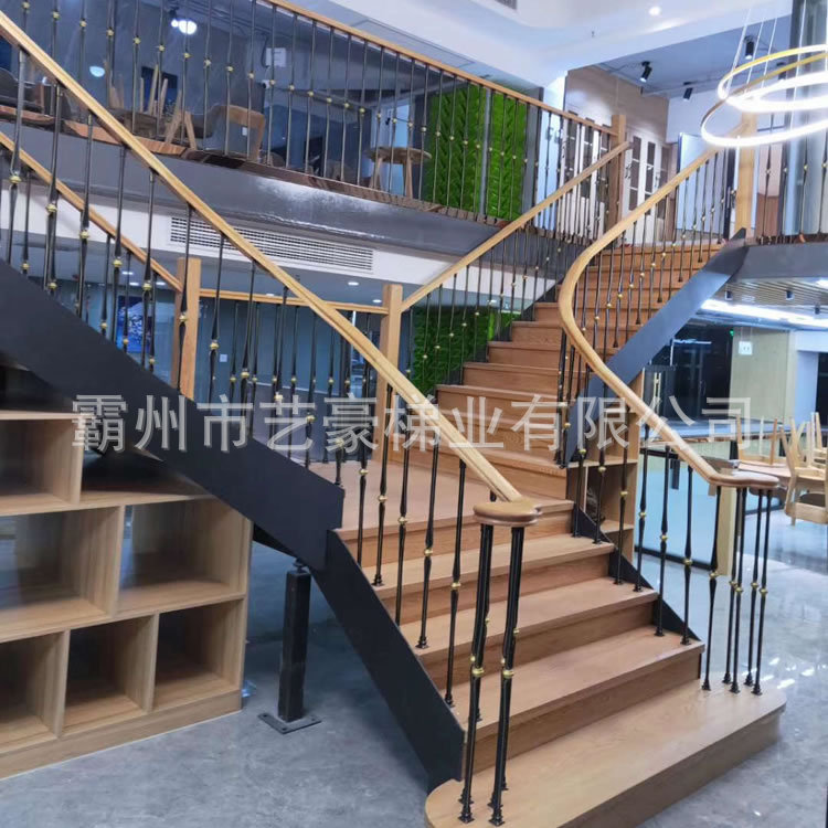定制loft公寓酒吧网红场所双梁楼梯洋房酒店售楼处grg直梁扶手