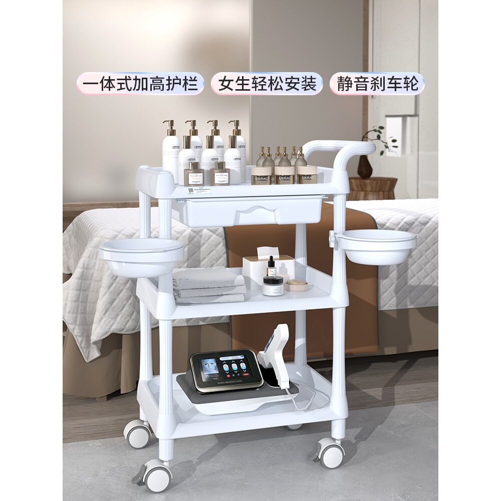 美容院小推车美容推车纹绣美睫整形仪器置物架手推工具车
