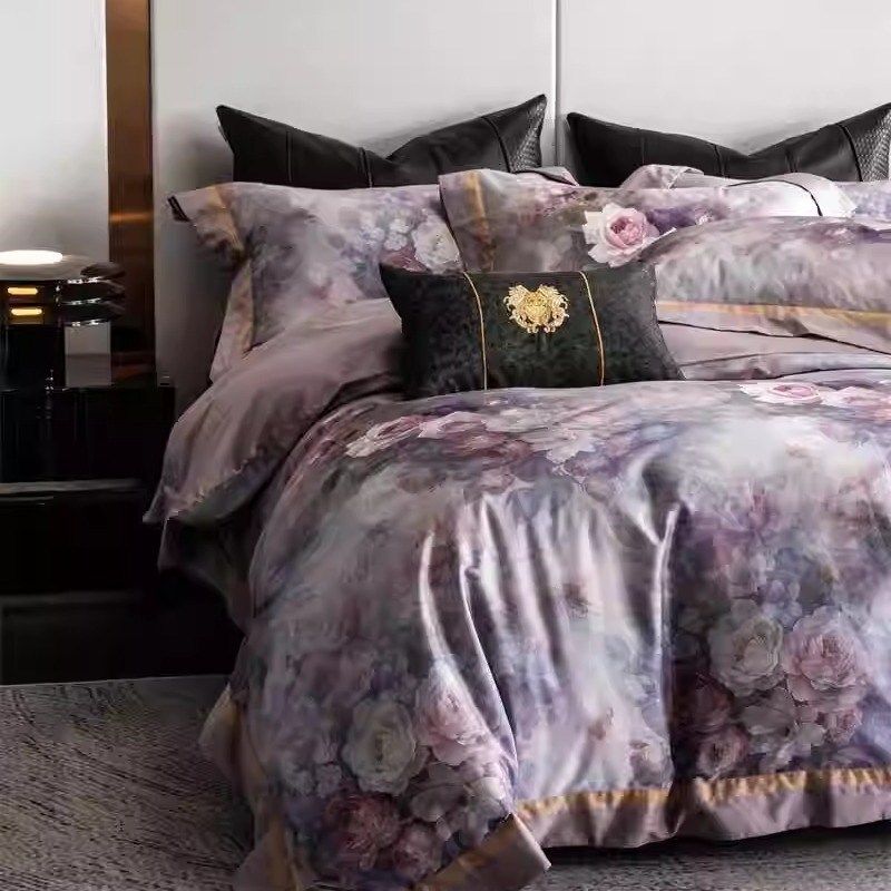 高端纯棉四件套2024新款轻奢高级感长绒棉床单被套四季款亲肤裸睡