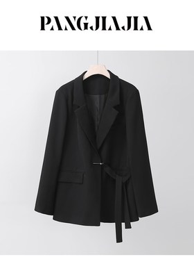 【胖佳佳】松弛高知 时尚设计感西装外套长裤两件套女H624Z13196