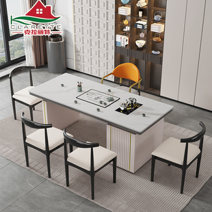 1.8 1.6 2米轻奢岩板茶桌椅家用办公酒店茶台阳台小茶几 1.4 1.2