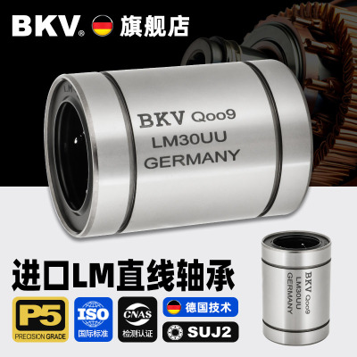 进口BKV不锈钢直线轴承304耐高温防水LM6 8 10 12 16 20 25UU30GA