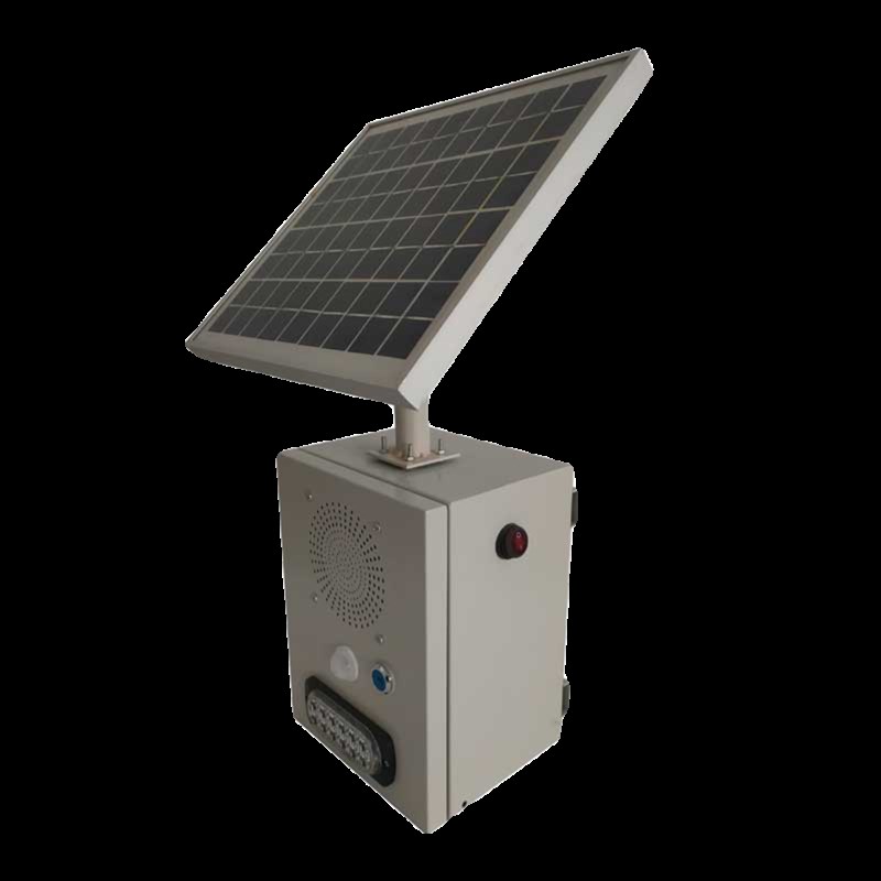 太阳能语音提示器户外r声光报警器森林防火工地路口定时播报喇叭