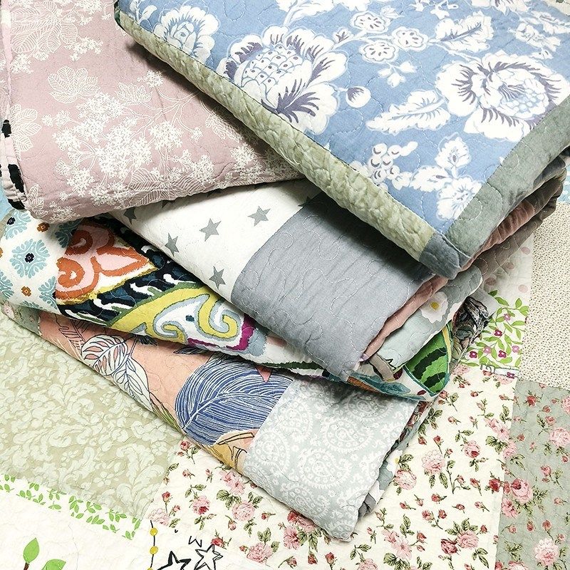 特价清仓纯棉百家被手工真拼绗缝床盖G夹棉床单四季通用沙发盖毯,床上用品,床盖,淘宝优惠券,粉丝福利购,淘宝优惠卷