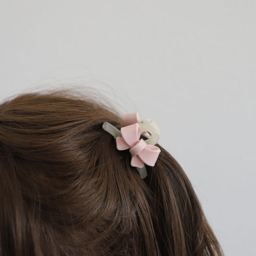 粉色双面蝴蝶结发夹公主头小号抓夹女侧边刘海夹碎发夹子头饰发饰