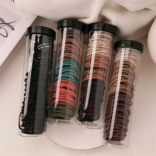 罐装皮筋女扎头高弹力耐用发绳扎头发饰新款橡皮筋高马尾头绳发圈