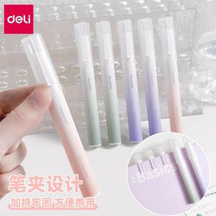 得力笔型固体胶棒胶水胶棒安全无甲醛手工儿童小学生专用手工粘纸手账DIY用品便携可爱幼儿园透明笔形固体胶