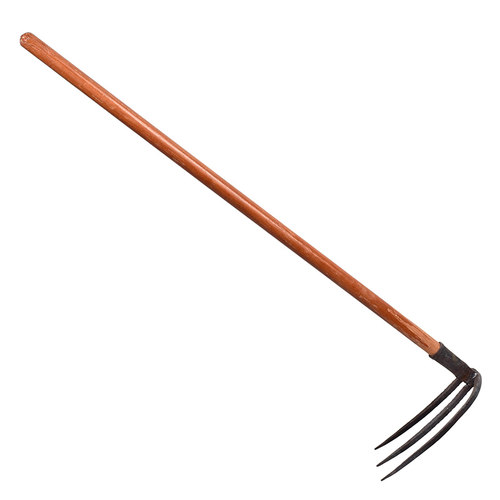 立锦家用农用农具松土钉耙三齿耙翻土耙子铁耙平地扒草工具铁耙子