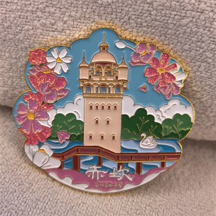 赤坎古镇碉楼骑楼开平江门华侨古街文创荣安楼冰箱贴旅游纪念品