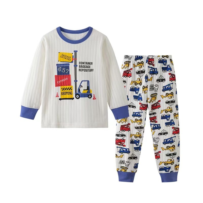 22新款儿童内衣套组男童纯棉秋衣卫生裤男宝宝家居服呼吸棉线衣卫