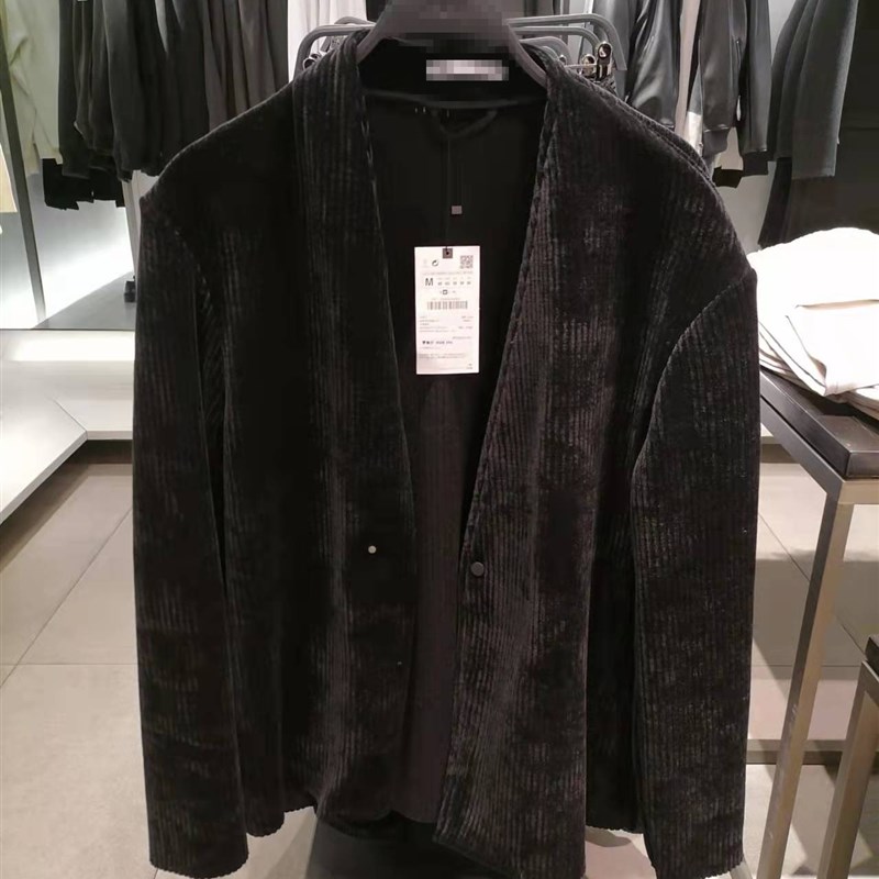 ZA XIONG 春季新款男装 08288640801 灯芯绒休闲西装08288640800