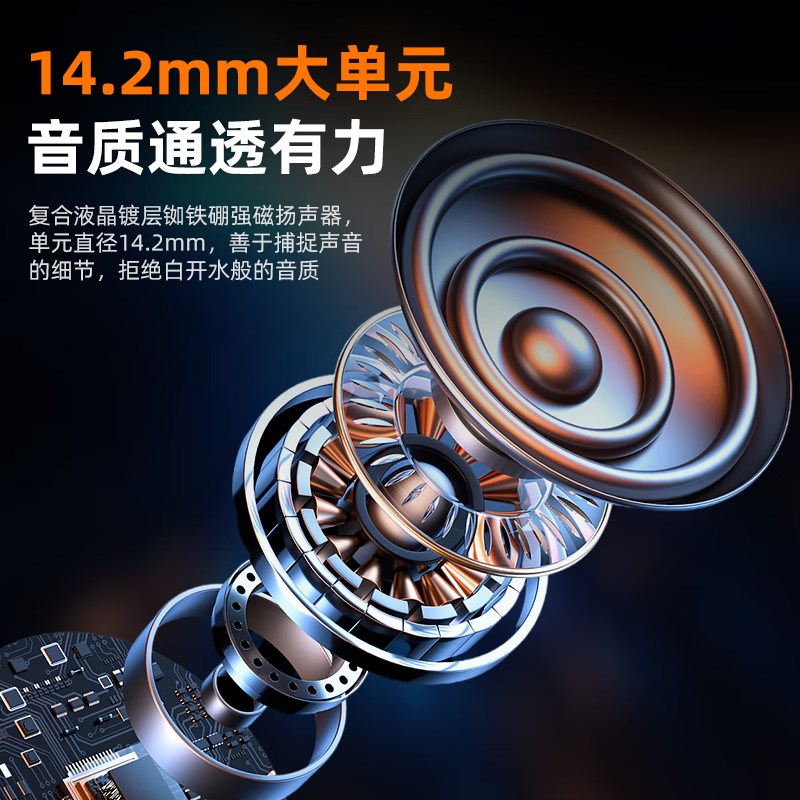 Piva派威S5声卡版入耳式游戏耳机有线 电竞电脑手机耳麦降噪3.5mm