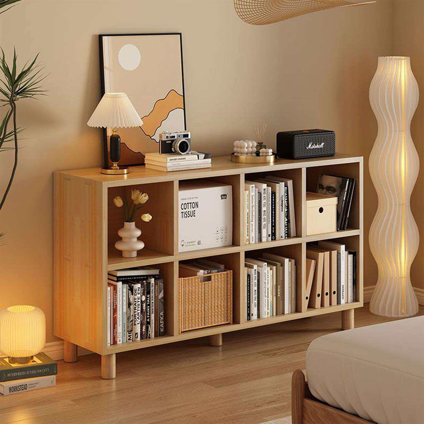 实木书架落地书柜一体靠墙置物架家用储物柜多层收纳格子柜展示柜,玩具/童车/益智/积木/模型,其它,淘宝优惠券,粉丝福利购,淘宝优惠卷