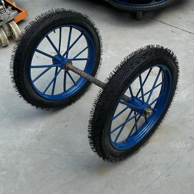 j8架子斗车斗车人力车钢建筑手推轮子300实心劳动板车车轮工地g3