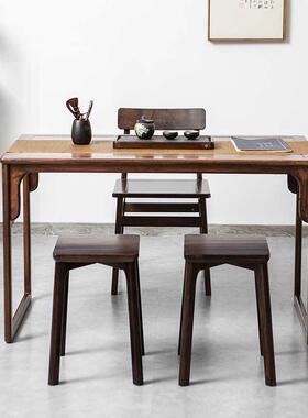 装实木茶茶具桌椅组合新中式办公室家用阳台几茶套一F87558ST体功