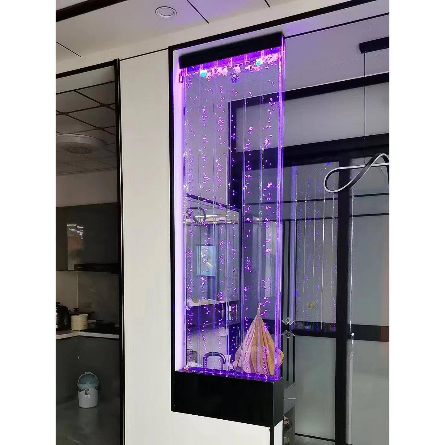 新款卫间湿分生干离半墙水幕屏风隔断玄关幕墙隔断网水红AL-tb-75