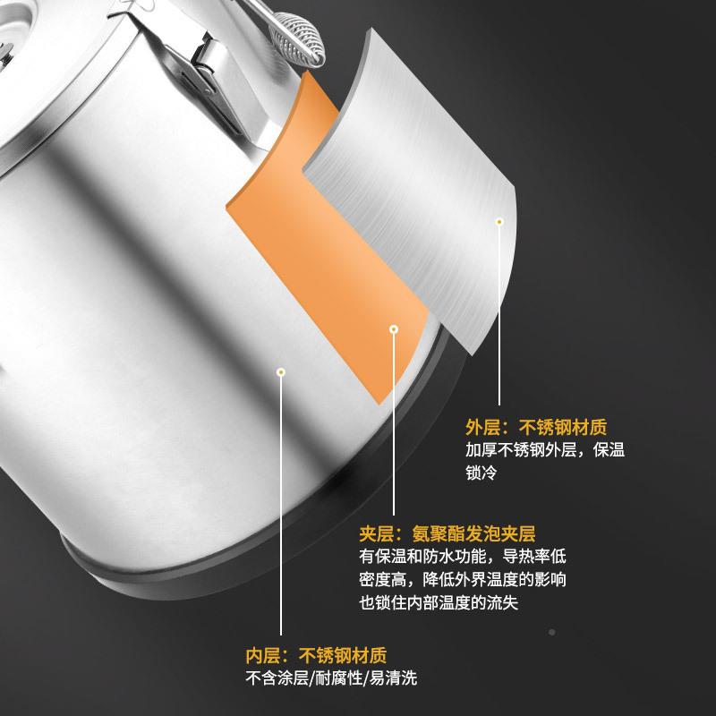 密20无品牌/1不锈钢封保桶平盖带扣商用温厚大容量摆摊米饭桶加豆