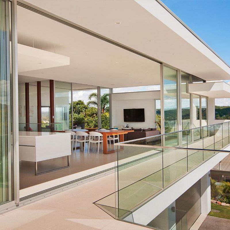 阳台玻璃护栏楼梯扶手简时建RWG尚铝槽铝合金栏杆自房室家内用栏