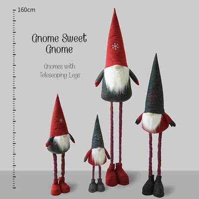 NUCH件I热卖大型伸景缩精灵圣诞老人摆圣装诞饰品橱N3016Z窗场布