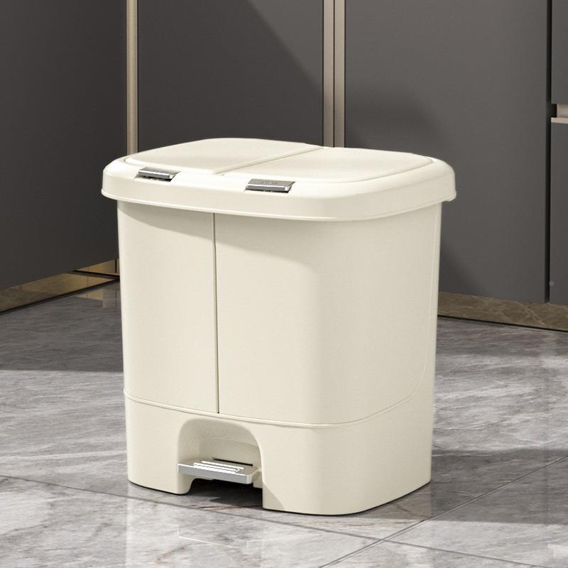 分垃圾桶用双盖压式收纳桶按厨类房脚YD2踏密封家厨余桶手提清洁
