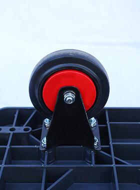 平大60*90黑色仓库拣货物车板搬运货流静小推车TZD手拖音车仓库推