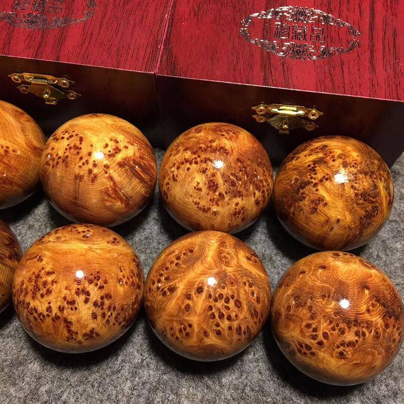 369家四川凉山木崖柏制球手球摆件工艺品厂文玩手把件