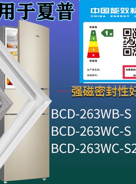 适配夏普冰箱BCD-263WB-S 263WC-S 263WC-S2门密封条吸力磁条圈