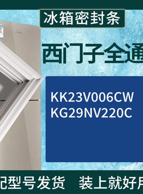 适配于西门子冰箱BCD-KK23V006CW KG29NV220C门密封条磁性胶条