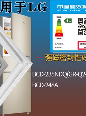 适用LG冰箱BCD-235NDQ(GR-Q24NDF) 248A门密封条磁吸力胶条圈通用