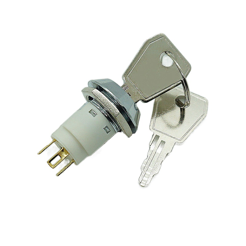 16MM电子锁开关二档S1v605电源锁门锁基站锁电梯配件钥匙开关