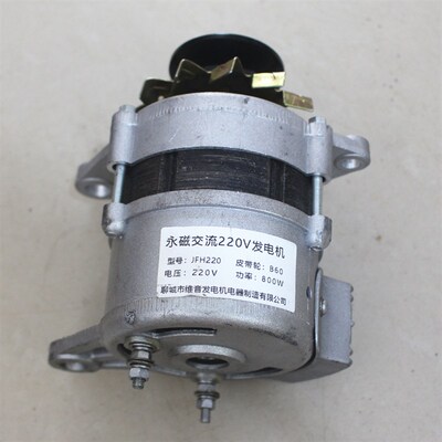 皮带轮式永磁220v伏2000w瓦小型铜线包大功率家用无刷交流发电机