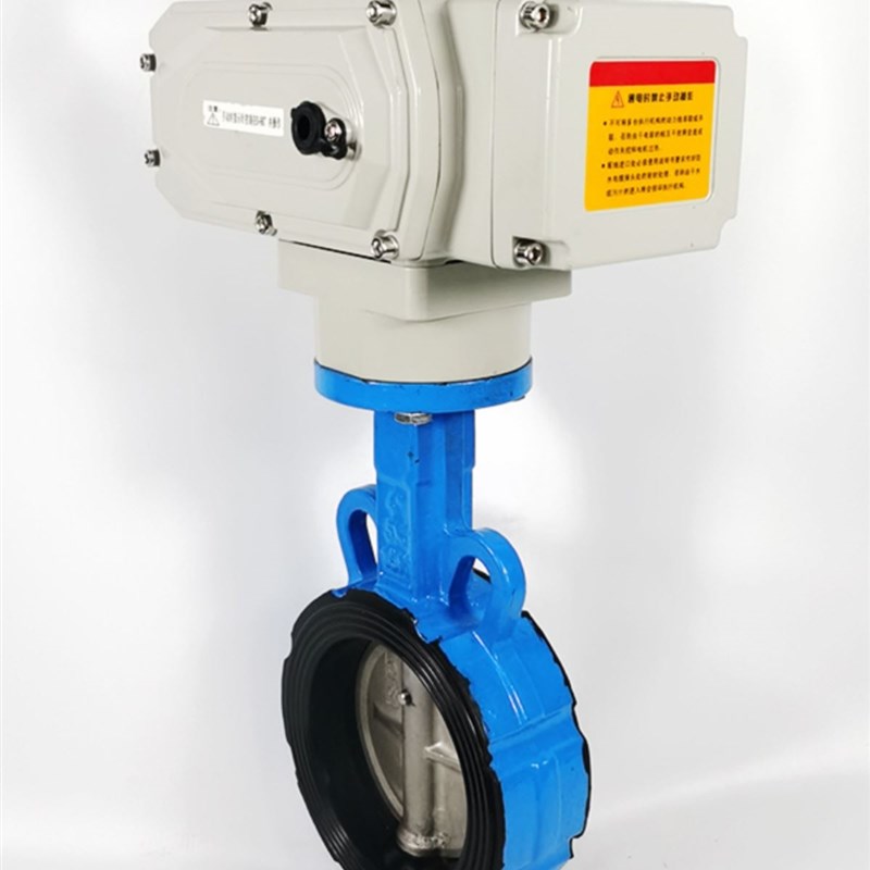 电动对夹式蝶阀 D971X-16不锈钢水阀门执行器dn50 65 80 1Z00 150