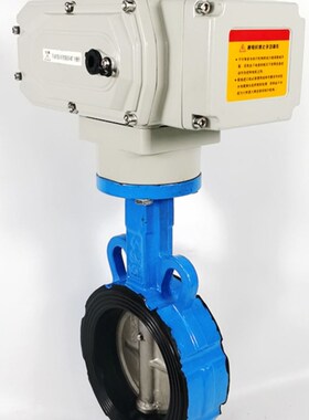 电动对夹式蝶阀 D971X-16不锈钢水阀门执行器dn50 65 80 1Z00 150