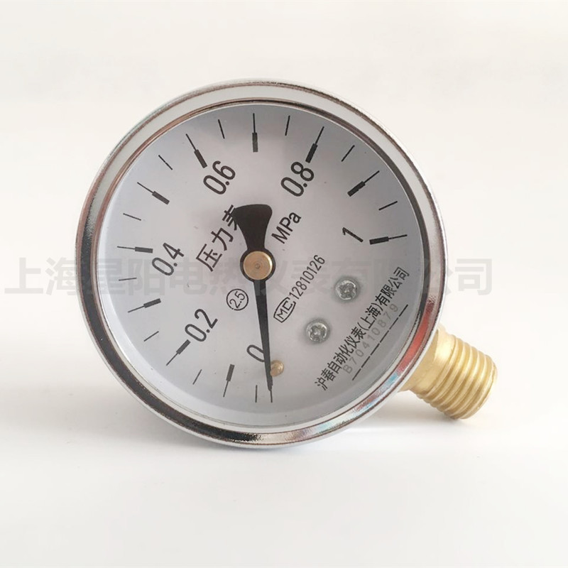 Y100普通压力表 0-0.1/1.6/2.5/4/6/10/16/25/40/60MPA兆帕压力表