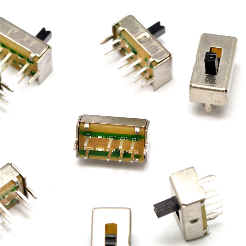 SS23D07VG4 带支架 拔动开关 C双排8脚 3档 柄高4MM (10个)