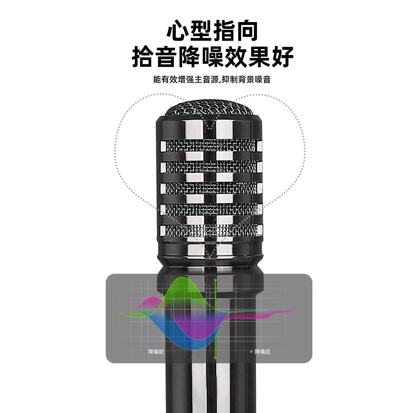 5米有线话筒手持麦克风专业K歌手咪直播KTV全金属动圈式防啸叫6.5