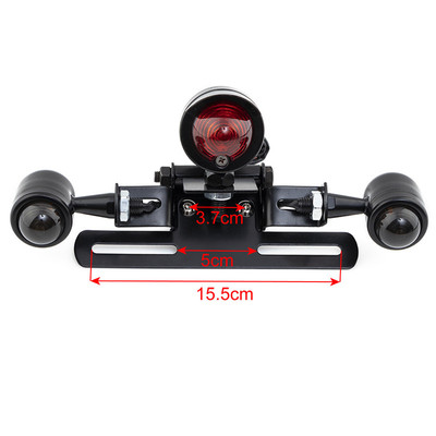 覆古机车配件改装金属支架后尾灯煞车灯行车灯带LED方向灯总成