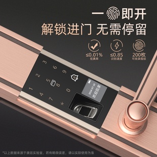 别墅大门双开门指纹锁密码锁铜门智能锁电子锁防盗门智能门锁家用