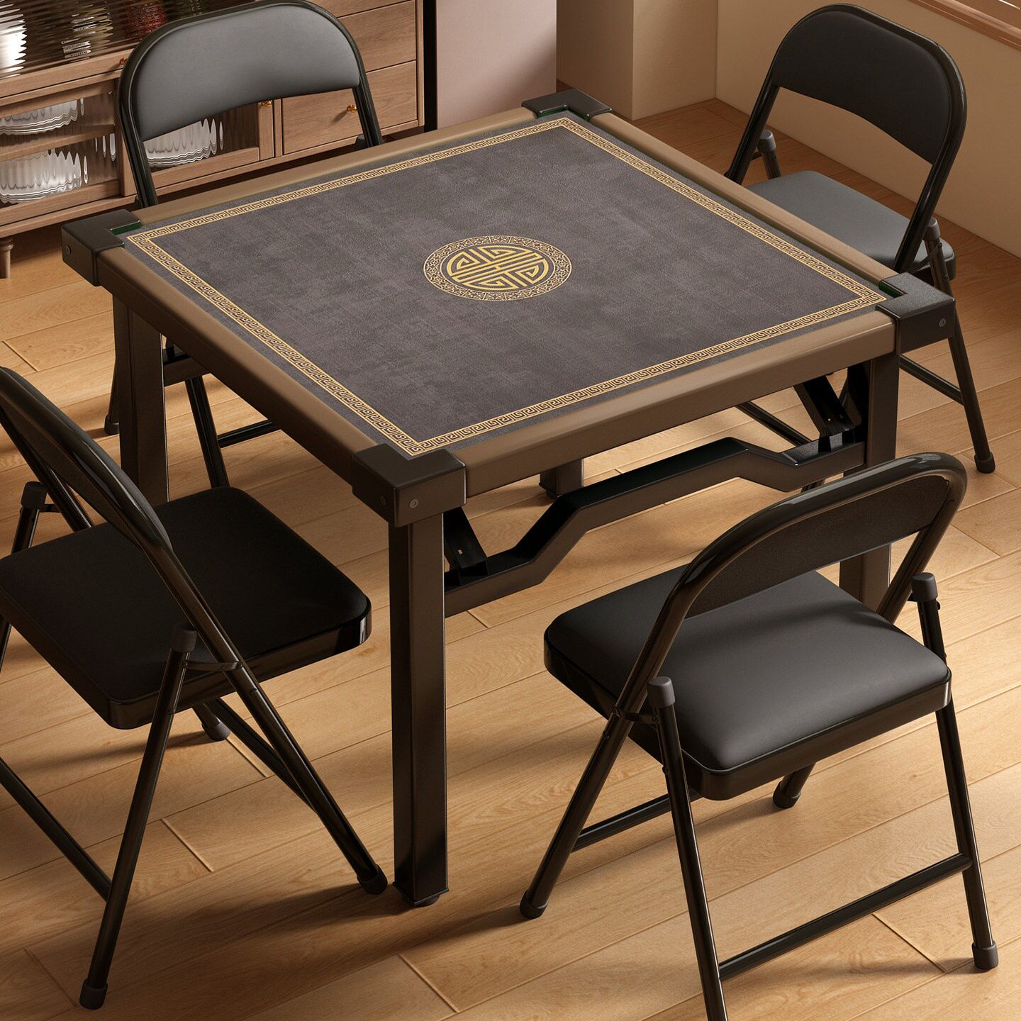 麻将桌家用可折叠手搓四方桌掼蛋专用桌简易棋牌桌宿舍便携打牌桌