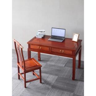 金花梨木书桌中式全实木办公桌电脑桌实木学习桌花梨木家用写字台
