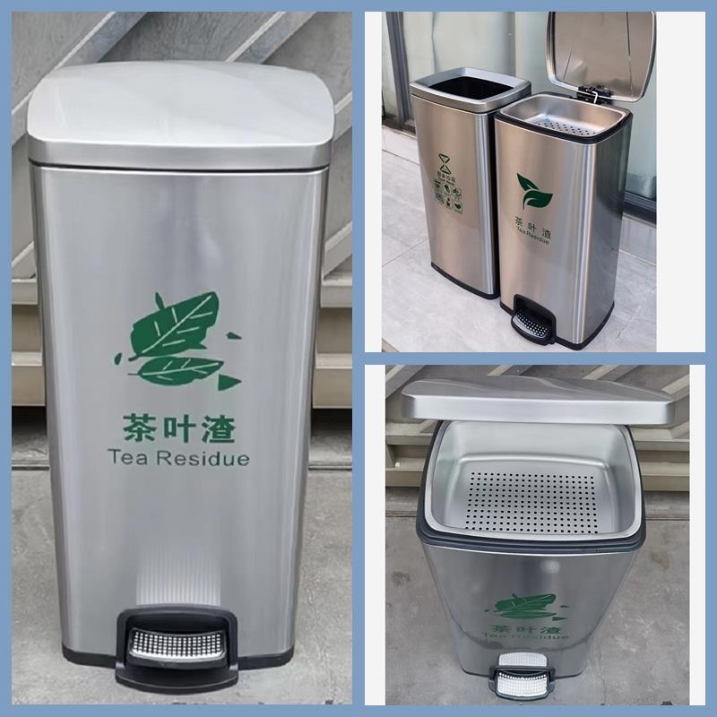 包邮高档排水桶功夫茶桶古铜茶道桶不锈钢过滤茶水桶茶渣桶茶叶桶