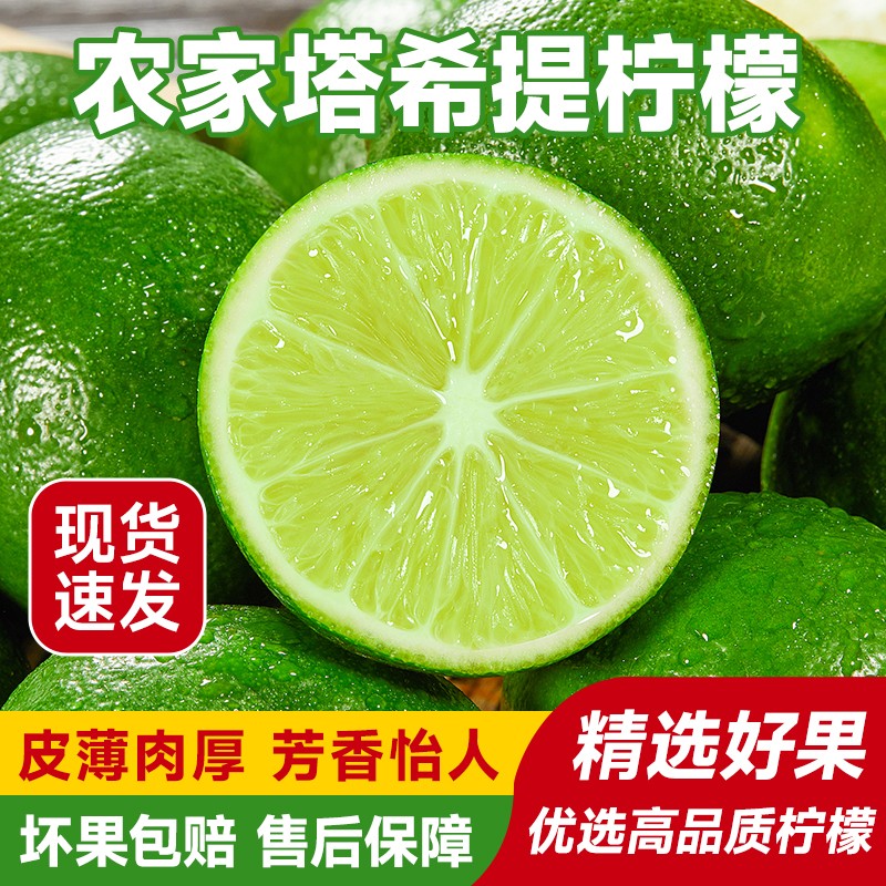 云南塔希提无籽青柠檬绿薄皮新鲜采摘当季水果皮薄多汁现摘现发XF
