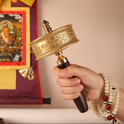 铜单层浮雕家用摆件金色民族风