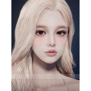 韩系脸 V酱 VINMKIN AION2永恒之塔2台服韩服魔族天族捏脸女