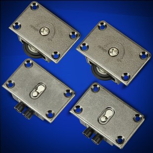 实木衣柜移门轮 推拉门趟门轮 橱柜滑轮上下轨道静音家具五金配件