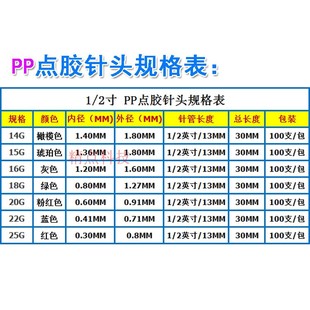 点胶针头PP全塑防刮针头全塑料针头点胶针筒针头点胶针管针嘴针咀