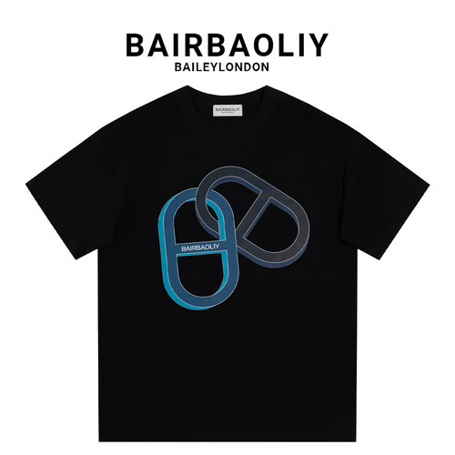 BAIRBAOLIY双环logo短袖T恤